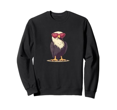 Lustiges Adler mit Liebe Sonnenbrille Kostüm für Jungen und Mädchen Sweatshirt von Sunglasses Eagle