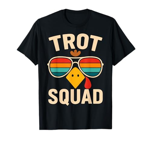 Turkey Sonnenbrille Trot Squad Thanksgiving Herren Damen Kid Run T-Shirt von Sunglasses Trot Squad Thanksgiving Ades
