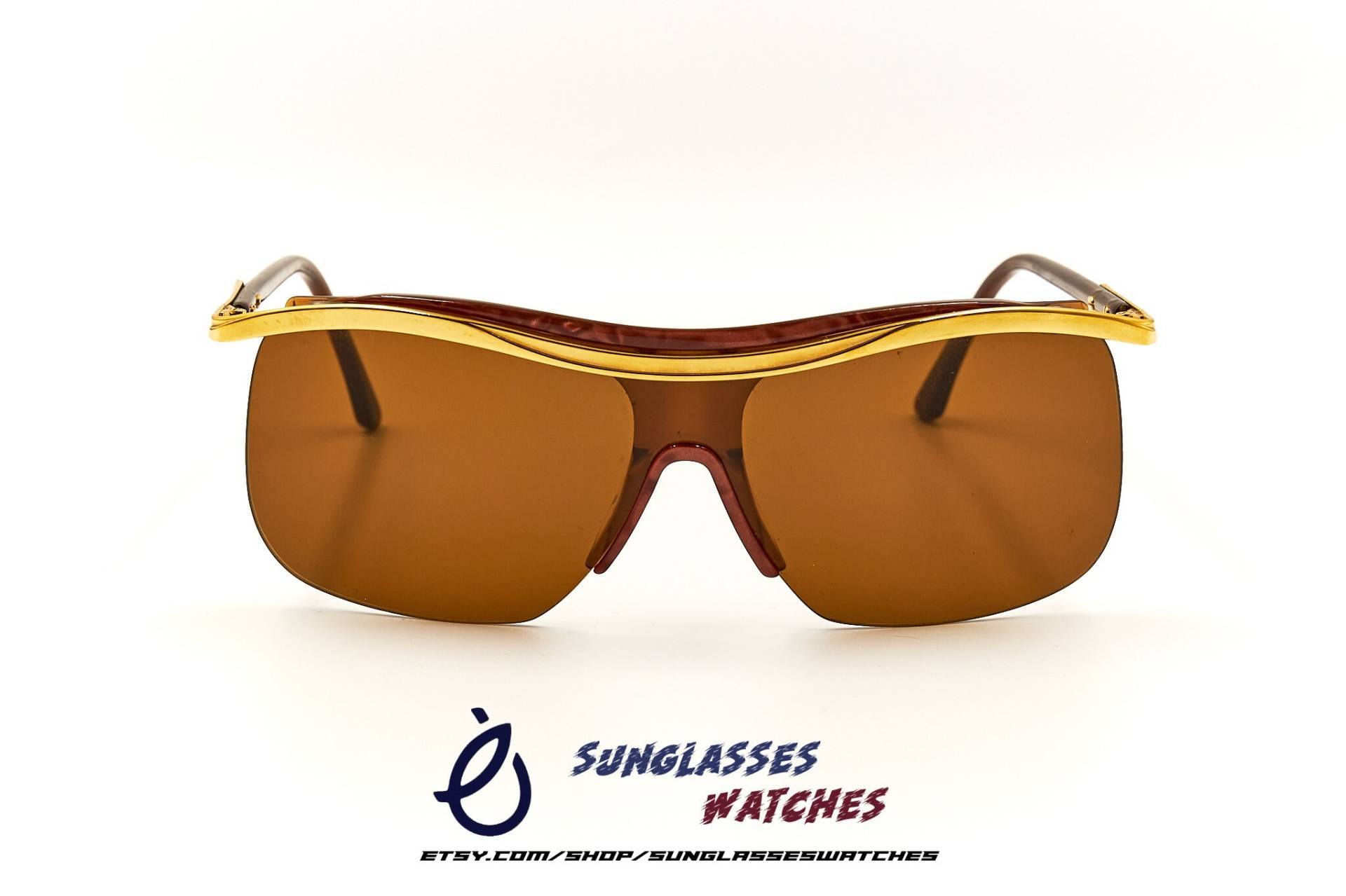 Emanuel Ungaro By Ratti Vintage 1970Er Jahre Gold Schildkröte Kombi Sonnenbrille/Herren Damen Gebrauchter Zustand von SunglassesWatches