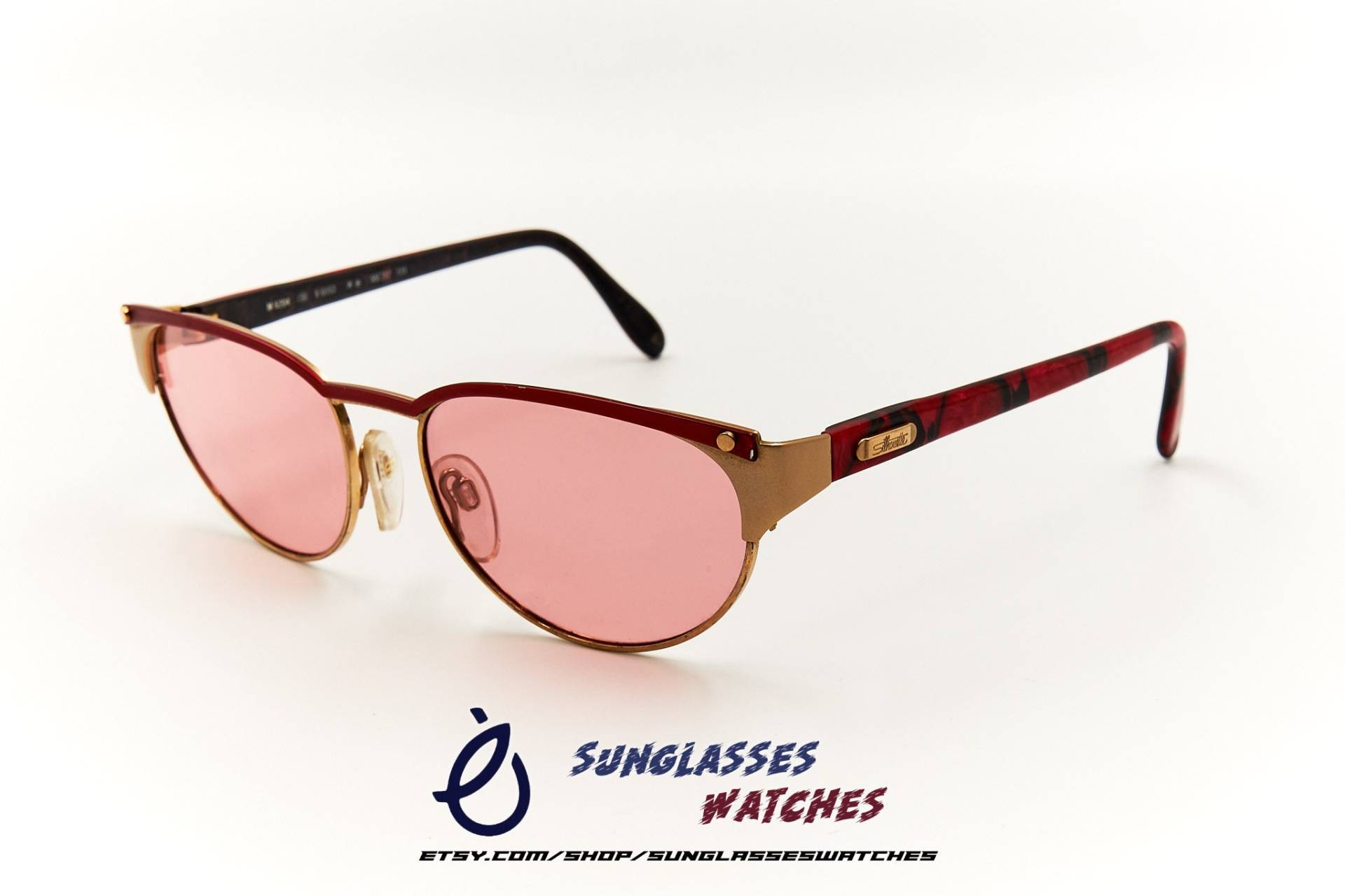 Silhouette M6204 30 Rote Vintage Sonnenbrille Made in Austria/Nos Brille Für Männer & Frauen Neuer Alter Lagerbestand Mit Neuen Linsen von SunglassesWatches