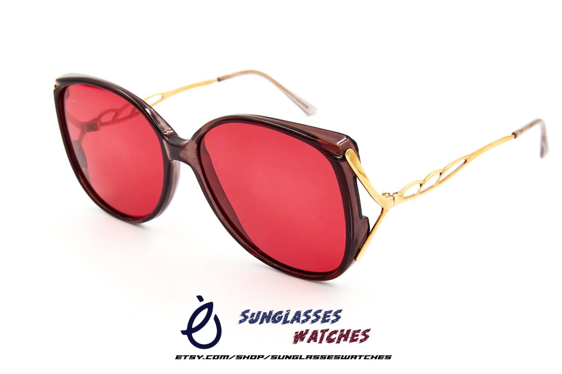 Vintage Designer Sonnenbrille Aus Den 70Er 80Er Jahren , Oversized Damen Brille Made in France Unbenäht von SunglassesWatches