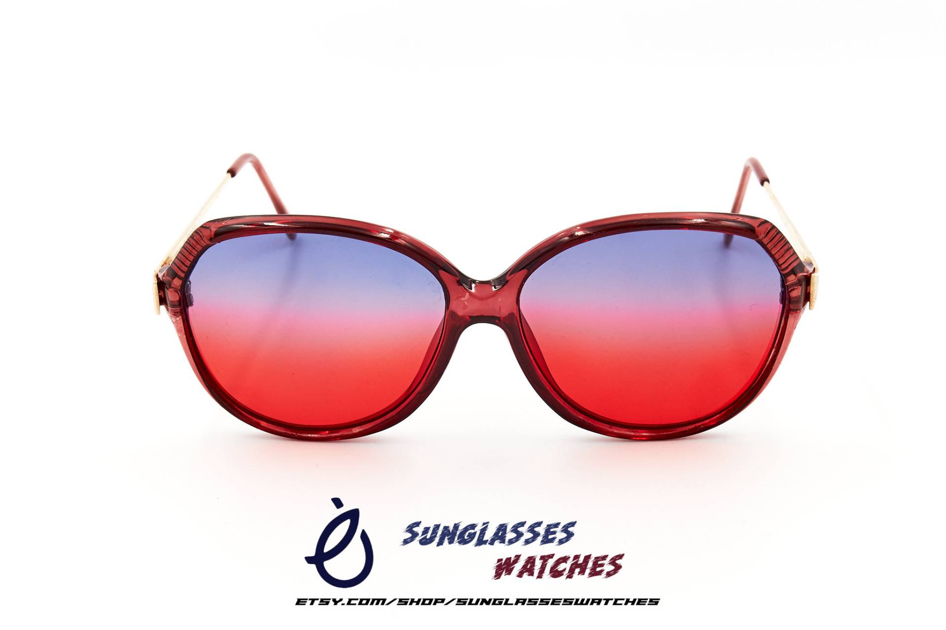 Vintage Designer Sonnenbrille Aus Den 70Er 80Er Jahren , Oversized Damen Brille Made in France Unbenäht von SunglassesWatches