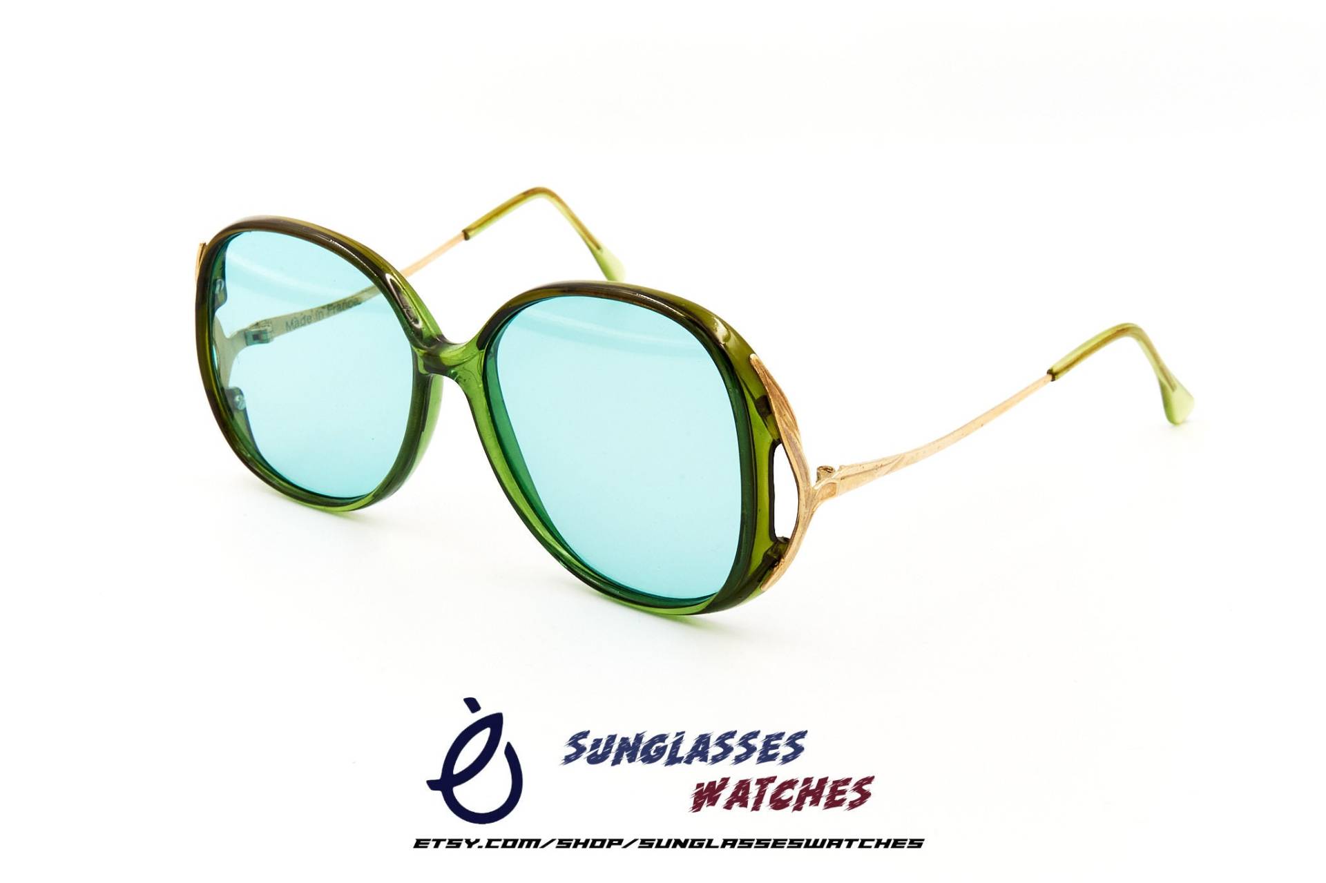 Vintage Designer Sonnenbrille Aus Den 70Er 80Er Jahren , Oversized Damen Brille Made in France Unbenäht von SunglassesWatches