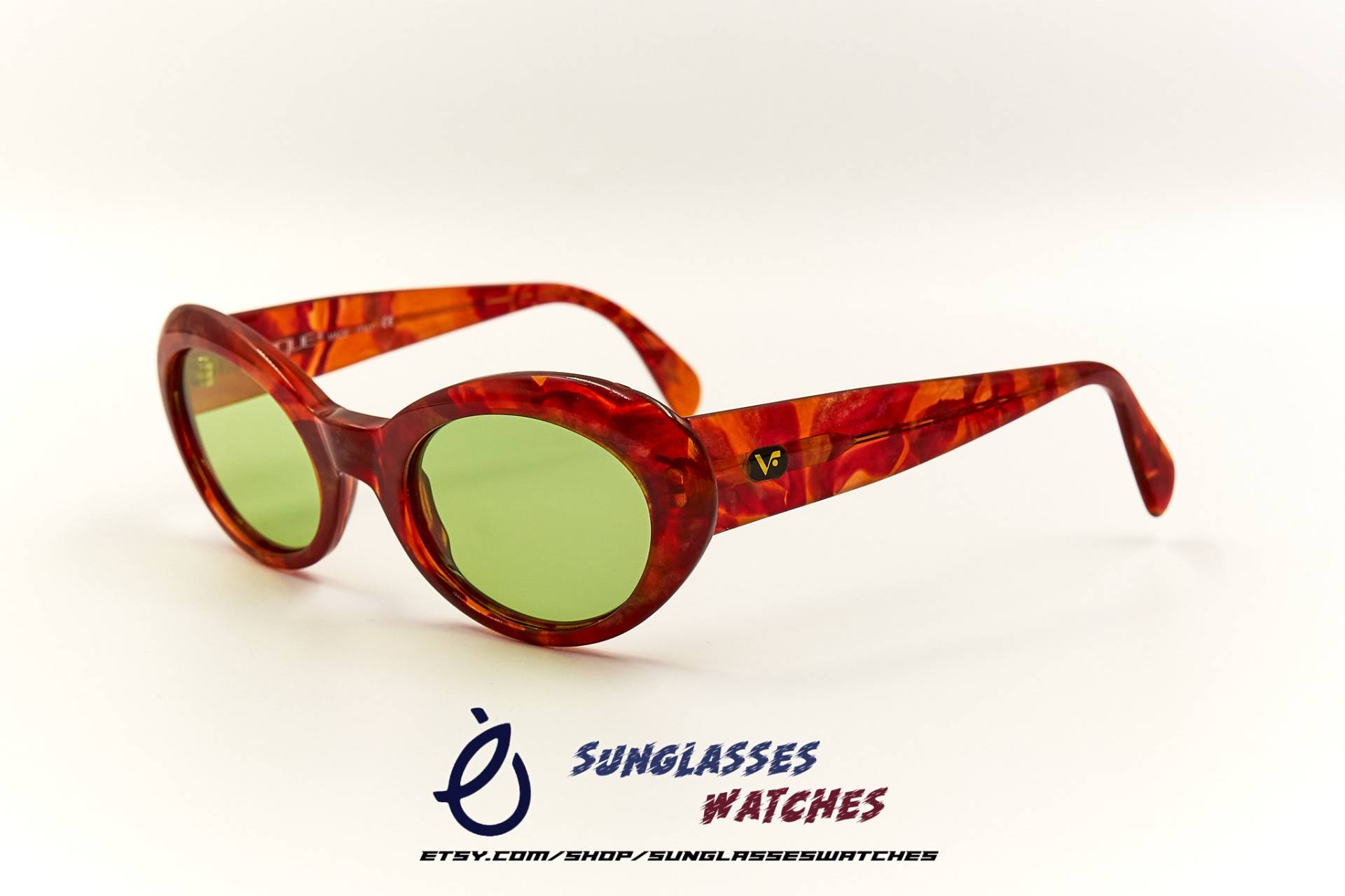 Vogue Vo2058 Italien Acetat Vintage Designer Sonnenbrille Mit Neuen Linsen/Brille Für Frauen & Männer Guter Gebrauchter Zustand von SunglassesWatches