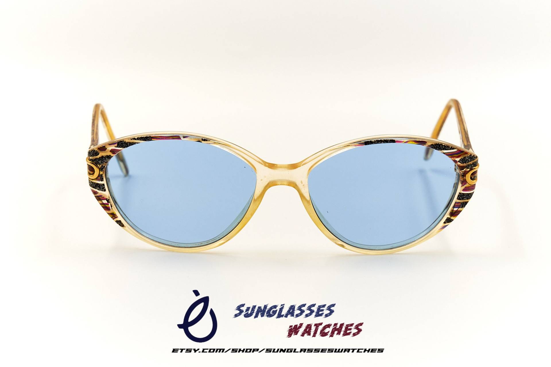 Zeiss 4738 Vintage Sonnenbrille Made in Germany/Bunte Acetat Brille Für Frauen Guter Gebrauchter Zustand Neue Linsen von SunglassesWatches