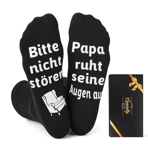 Sunia Lustige Socken Geschenke für Männer, Anti-Rutsch Socken Herren,Geschenkideen für Papa Opa, Ich Liebe Dich Geschenke für Ehemann,Geschenk 40/50/60 Geburtstag Mann,Baumwolle Socken Geschenke 38-46 von Sunia