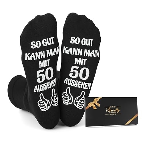 Sunia Lustige Socken Geschenke für Männer, Anti-Rutsch Socken Herren,Geschenkideen für Papa Opa, Ich Liebe Dich Geschenke für Ehemann,Geschenk 40/50/60 Geburtstag Mann,Baumwolle Socken Geschenke 38-46 von Sunia