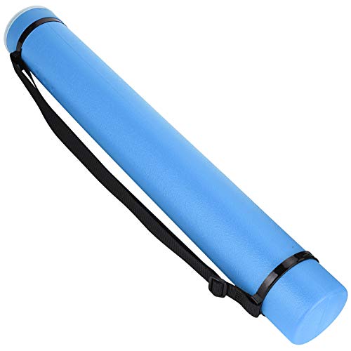 Sunicon Drawing Storage Tube,with Shoulder Strap Extendable Thickened Portable Durables Round Storage Cases with Lids and Labels (Blue) von Sunicon