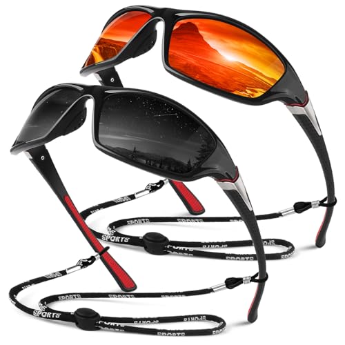 Sunier Sonnenbrille Herren Polarisiert Sport Fahrradbrille Sonnenbrille Herren Verspiegelt, Unzerbrechliche Sonnenbrille Angeln Fahren mit 100% UV400-Schutz Cat 3 CE Sunier Sonnenbrille Herren Polarisiert Sport Fahrradbrille Sonnenbrille Herren Verspiegelt, Unzerbrechliche Sonnenbrille Angeln Fahren mit 100% UV400-Schutz Cat 3 CE von Sunier