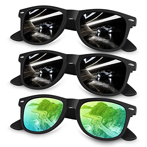 Sunier Sonnenbrille Herren Polarisiert Retro Vintage 100% UV-Schutz Klassisch Golf Fahren Fahrende Angeln Reisen Sonnenbrille Damen Cat 3 CE von Sunier