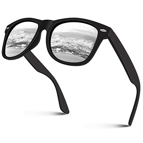 Sunier Sonnenbrille Herren Polarisiert Retro Vintage 100% UV-Schutz Klassisch Golf Fahren Fahrende Angeln Reisen Sonnenbrille Damen Cat 3 CE von Sunier