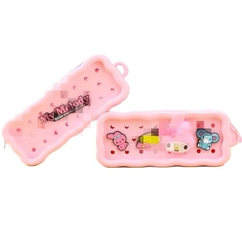 SunjianAMZ Federmäppchen,Niedliches Muster Federtasche aus Weichem Silikon, Kleines Cartoon Stiftemäppchen für Mädchen Teenager Schulsachen, KawaiiStiftehalter Stiftetui von SunjianAMZ