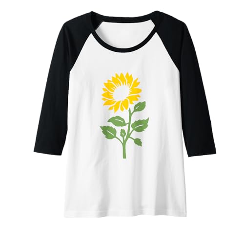 Damen Sonnenblume Wildblume Floral Sun Flower Raglan von Sunlower - Apparel & Gifts
