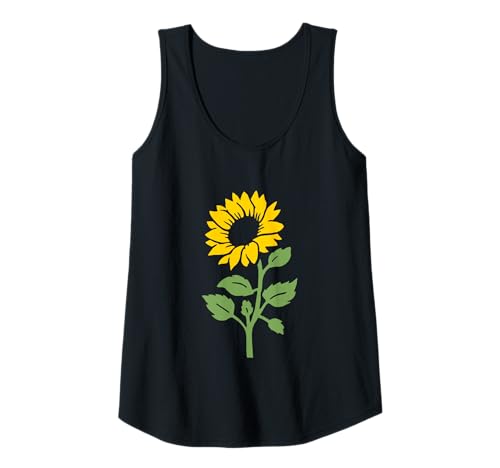 Damen Sonnenblume Wildblume Floral Sun Flower Tank Top von Sunlower - Apparel & Gifts