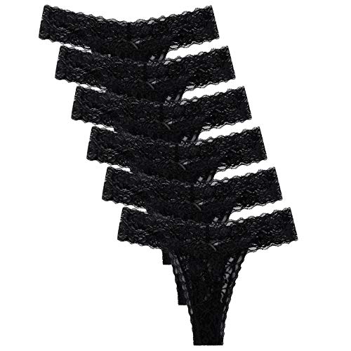Sunm Boutique 6er-Pack Damen Baumwolle Spitze Tanga Panties Slip Ultra Soft Unterhose Spitze Unterwäsche Sunm Boutique 6er-Pack Damen Baumwolle Spitze Tanga Panties Slip Ultra Soft Unterhose Spitze Unterwäsche von Sunm Boutique