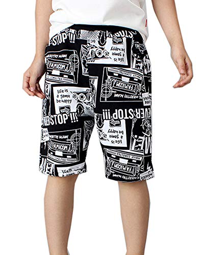 Jungen Shorts Kurze Hose Gedrucktes Muster Sommer Freizeit Strandshorts 1/2 Sweathosen von Sunma