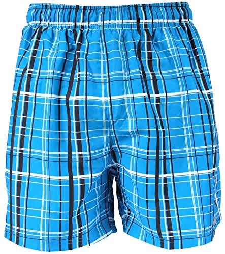 SUNMAN by SUNFLAIR Badeshorts Strandshorts Shorts türkis schwarz kariert ÜBERGRÖSSEN, Grösse:XL - 7-54;Farbe:türkis von Sunman / Sunflair