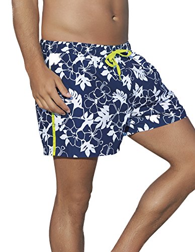 Sunman 26008-26 Men's Blue Solid Colour Beach Shorts Large von Sunman