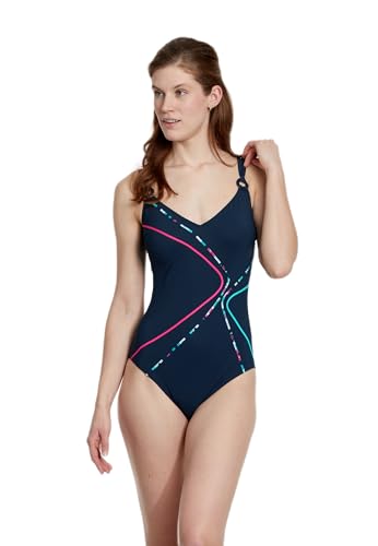 Sunmarin Badeanzug Damen Einteiler mit tiefen Rücken großer Cup mit eingearbeiteten Softschalen Chlorresistent von Sunmarin