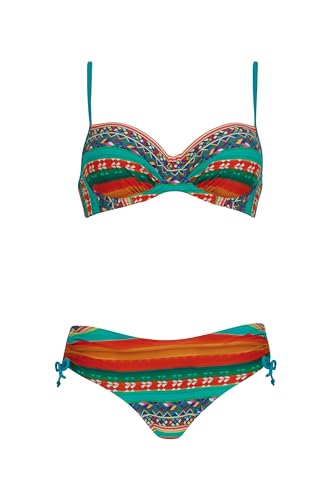 Sunmarin Bikini Multicolor Zweiteiler Set mit Streifen Bügel verstellbare Träger von Sunmarin