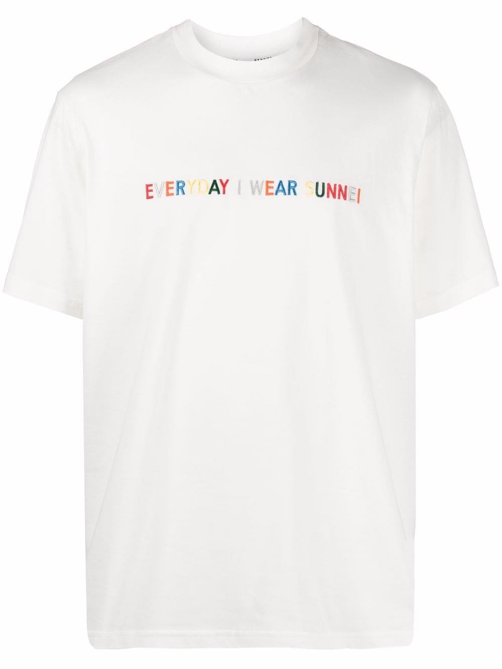 Sunnei T-Shirt mit Slogan-Stickerei - Weiß von Sunnei