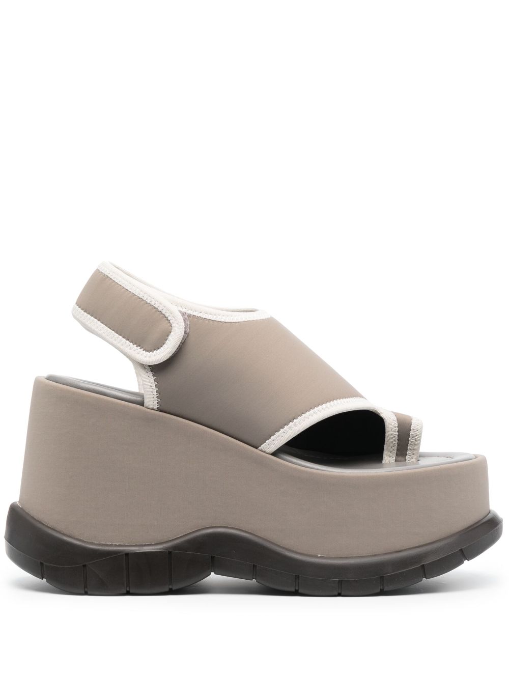 Sunnei Wedge-Sandalen mit Klettverschluss 110mm - Braun von Sunnei