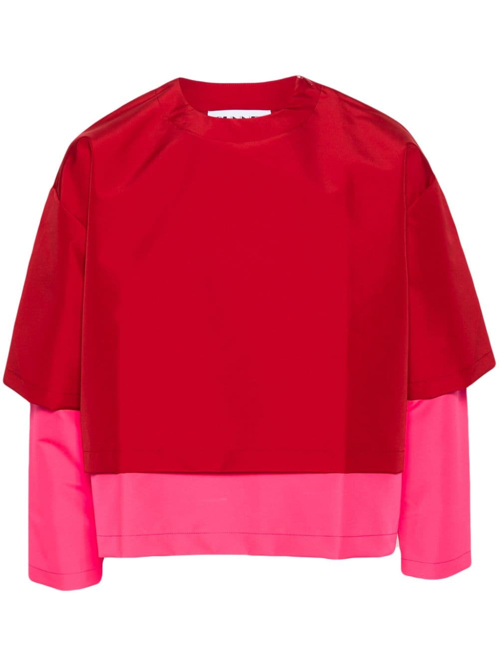Sunnei T-Shirt im Layering-Look - Rot von Sunnei