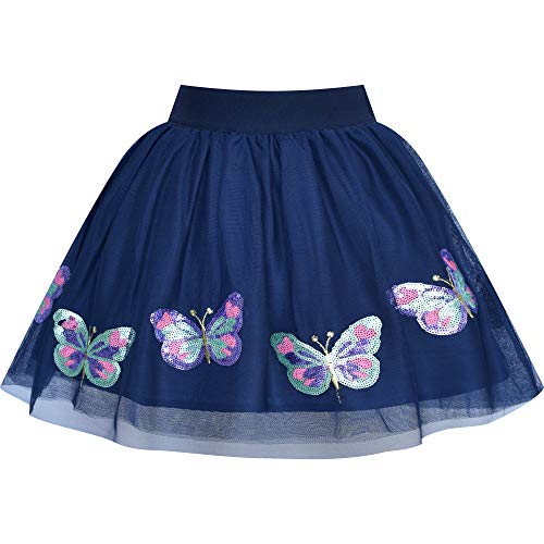 Mädchen Rock Schmetterling Gestickt Tutu Tanzen Gr. 86-92 von Sunny Fashion