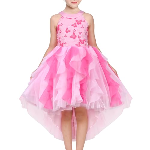 Sunny Fashion Mädchen Halfter Kleid Rosa Tiered Festzug Hi-Lo Hohle zurück Prinzessin Party Gr. 146,Rosa Schmetterling,146 Sunny Fashion Mädchen Halfter Kleid Rosa Tiered Festzug Hi-Lo Hohle zurück Prinzessin Party Gr. 146,Rosa Schmetterling,146 von Sunny Fashion
