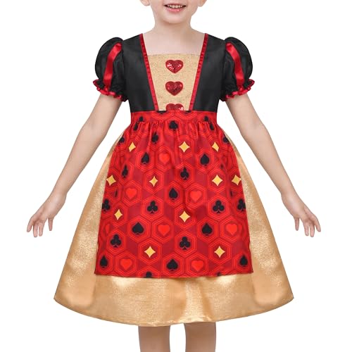 Sunny Fashion Mädchen Kleid 2 Stück Joker Poker Königin Karten Schürze Halloween Party Gr. 122,Rotes Poker,122 Sunny Fashion Mädchen Kleid 2 Stück Joker Poker Königin Karten Schürze Halloween Party Gr. 122,Rotes Poker,122 von Sunny Fashion