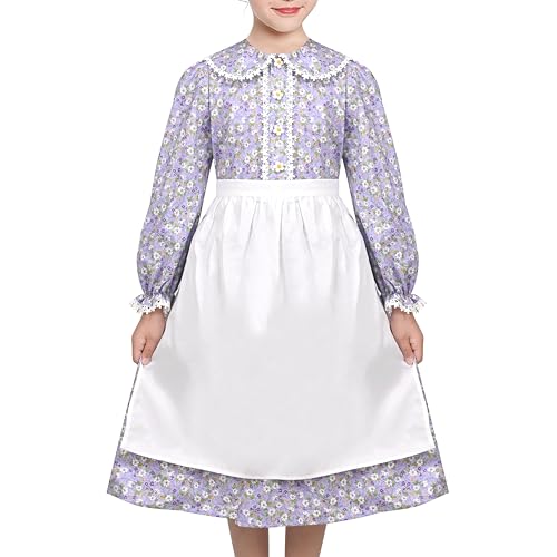 Sunny Fashion Mädchen Kleid 3 Stück Setzen Schürze Hut Kolonial Party Blumen- Jahrgang Gr. 134,Violett,134 Sunny Fashion Mädchen Kleid 3 Stück Setzen Schürze Hut Kolonial Party Blumen- Jahrgang Gr. 134,Violett,134 von Sunny Fashion