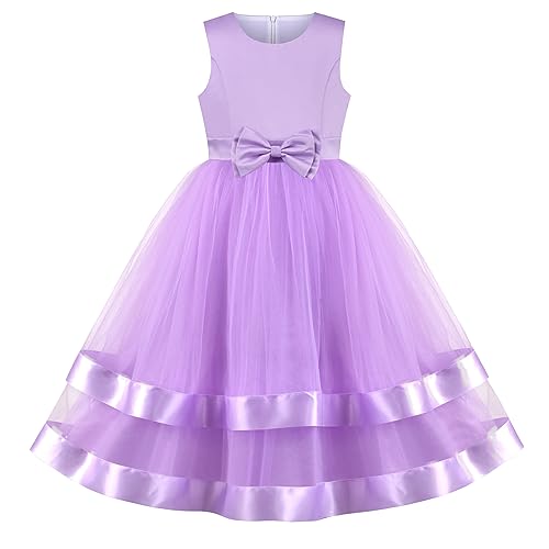 Sunny Fashion Mädchen Kleid Ärmellos Lila Prinzessin Abschlussball Kleid Hochzeit Party Brautjungfer Gr. 122,Blasses Lila,122 Sunny Fashion Mädchen Kleid Ärmellos Lila Prinzessin Abschlussball Kleid Hochzeit Party Brautjungfer Gr. 122,Blasses Lila,122 von Sunny Fashion