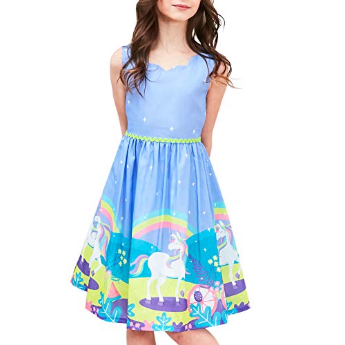 Sunny Fashion Mädchen Kleid Einhorn Regenbogen Urlaub Prinzessin Gr. 116/7 Jahre Sunny Fashion Mädchen Kleid Einhorn Regenbogen Urlaub Prinzessin Gr. 116/7 Jahre von Sunny Fashion