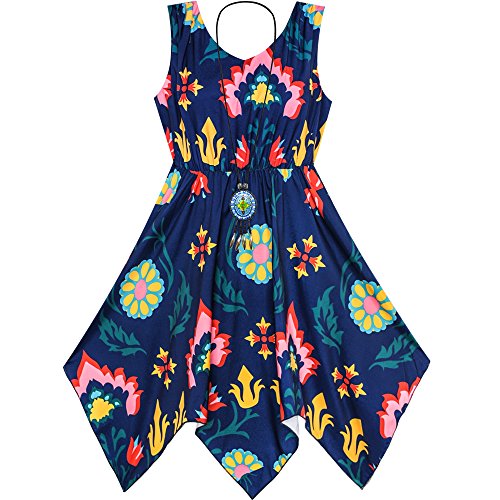 Sunny Fashion Mädchen Kleid Flower Print Hanky Hem Mit Halskette Gr. 146 Sunny Fashion Mädchen Kleid Flower Print Hanky Hem Mit Halskette Gr. 146 von Sunny Fashion