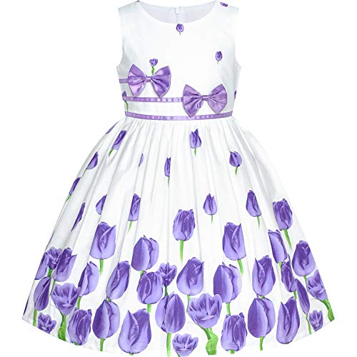 Sunny Fashion Mädchen Kleid Lila Tulpenfest Kleid Beiläufig Blumen- Gr. 98-104 Sunny Fashion Mädchen Kleid Lila Tulpenfest Kleid Beiläufig Blumen- Gr. 98-104 von Sunny Fashion