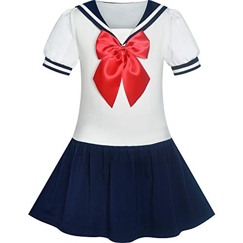 Sunny Fashion Mädchen Kleid Matrose Schuluniform Gr. 116 von Sunny Fashion