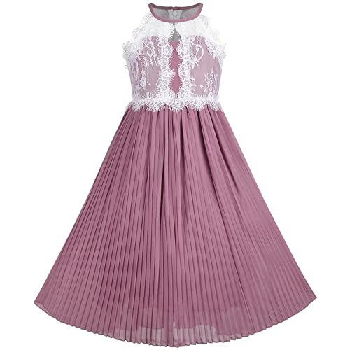 Sunny Fashion Mädchen Kleid Ziegelrot Halfter Prinzessin Spitze Gefaltet Hochzeit Festzug Gr. 146,Blasses Lila,146 Sunny Fashion Mädchen Kleid Ziegelrot Halfter Prinzessin Spitze Gefaltet Hochzeit Festzug Gr. 146,Blasses Lila,146 von Sunny Fashion