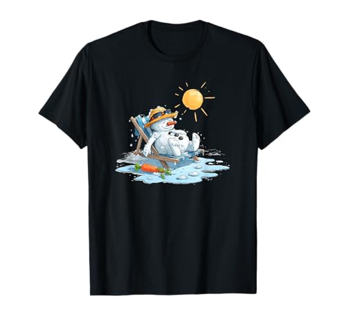 Schwitzender Schneemann im Urlaub Kostüm für Jungen und Mädchen T-Shirt Schwitzender Schneemann im Urlaub Kostüm für Jungen und Mädchen T-Shirt von Sunny Snowman Outfit