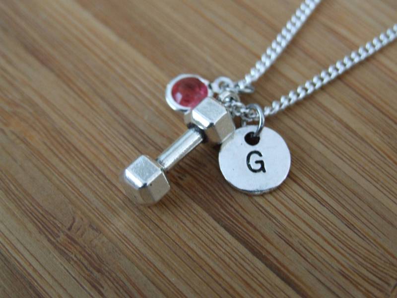 Hantel Halskette, Schmuck, Fitness Personalisierte Geschenke, Stärke Gewichtheben Halskette Geschenk von SunnyCharms