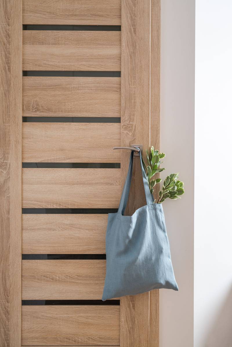 Blaue Einkaufstasche Aus Leinen. Umhängetasche Wiederverwendbare Markttasche. Natürlichem Street Bag, in Verschiedenen Farben von SunnyKitchenBoutique