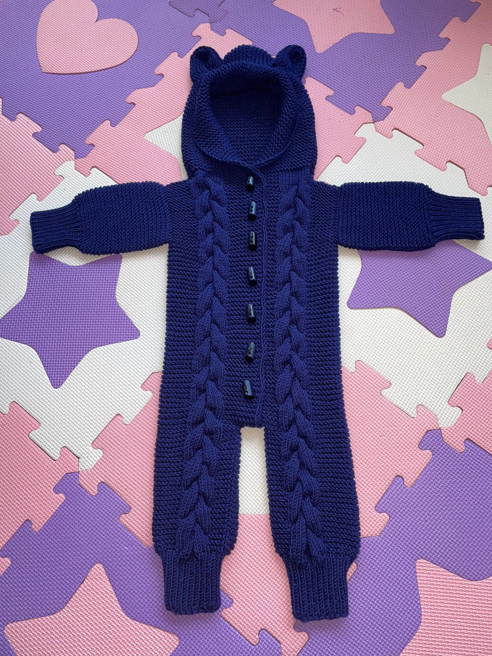 Gestrickter Baby Jumpsuit. Junge Strampler von SunnyKnittingStore