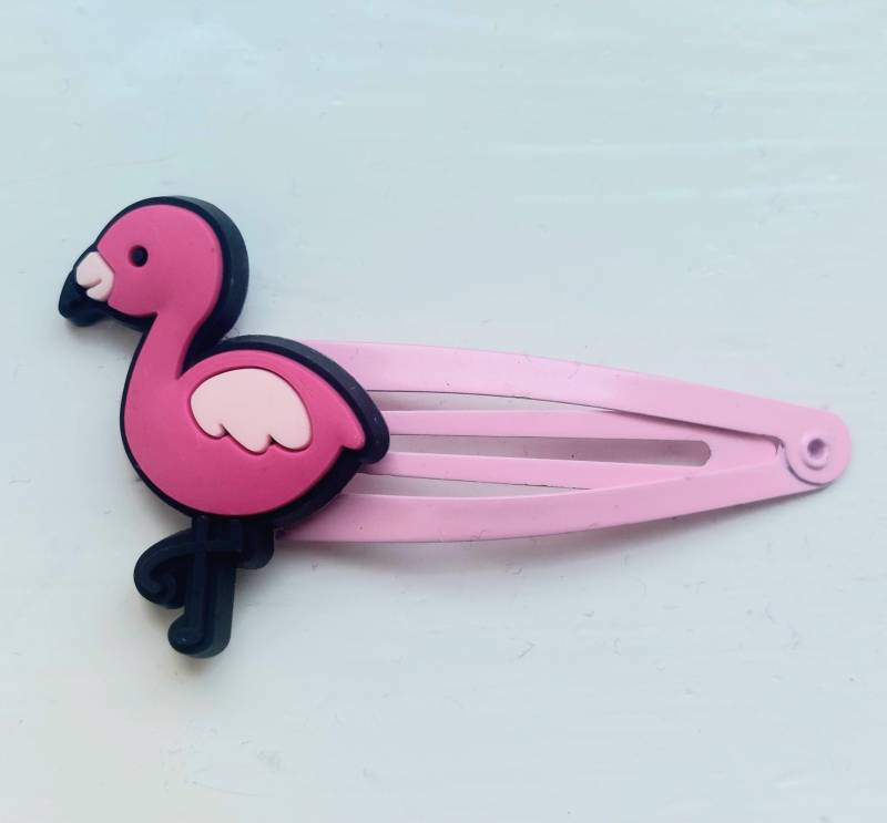 Flamingo Snap Haarspangen - 2Er Pack Knalliges Pink Flamingo Snap Haarspangen - 2Er Pack Knalliges Pink von SunnySlideUp