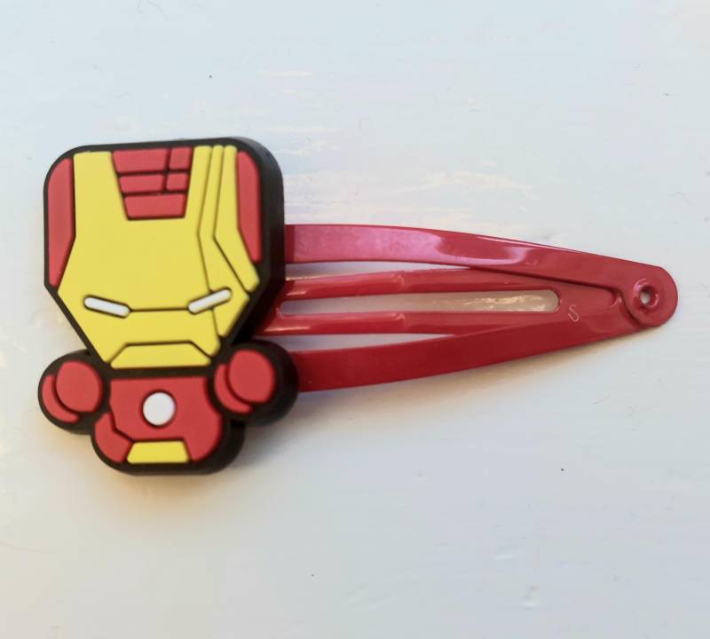 Iron Man Figur Snap Haarspangen - 2Er Pack Rot Iron Man Figur Snap Haarspangen - 2Er Pack Rot von SunnySlideUp