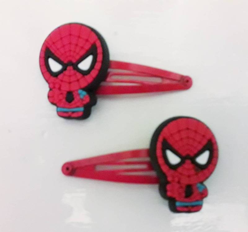 Spiderman Runde Figur Snap Haarspangen - 2Er Pack Rot Spiderman Runde Figur Snap Haarspangen - 2Er Pack Rot von SunnySlideUp
