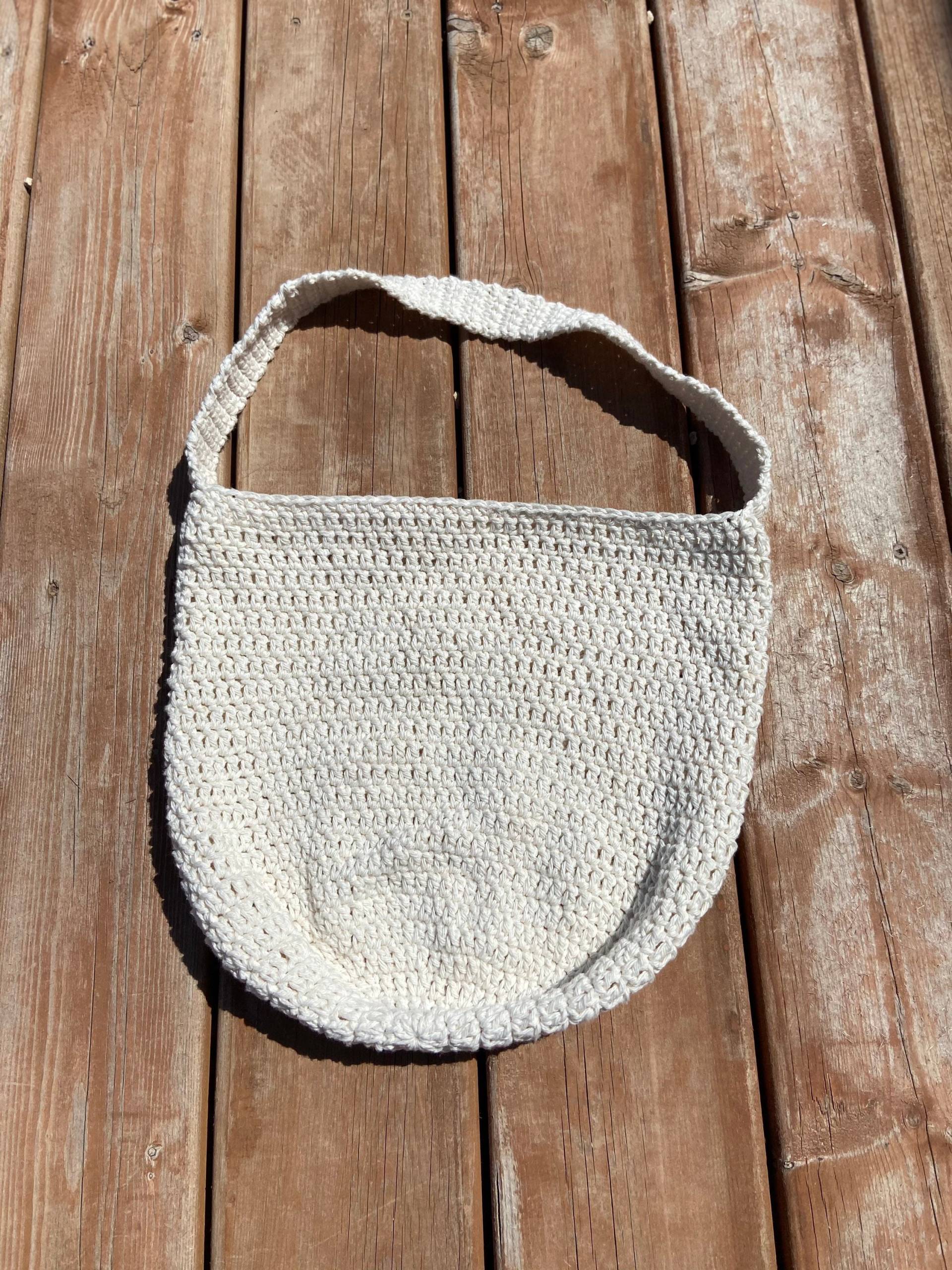 Creme/Natur Gehäkelte Markt/Mehrzwecktasche. Groß, Handgefertigt von SunnyThistlecrochet