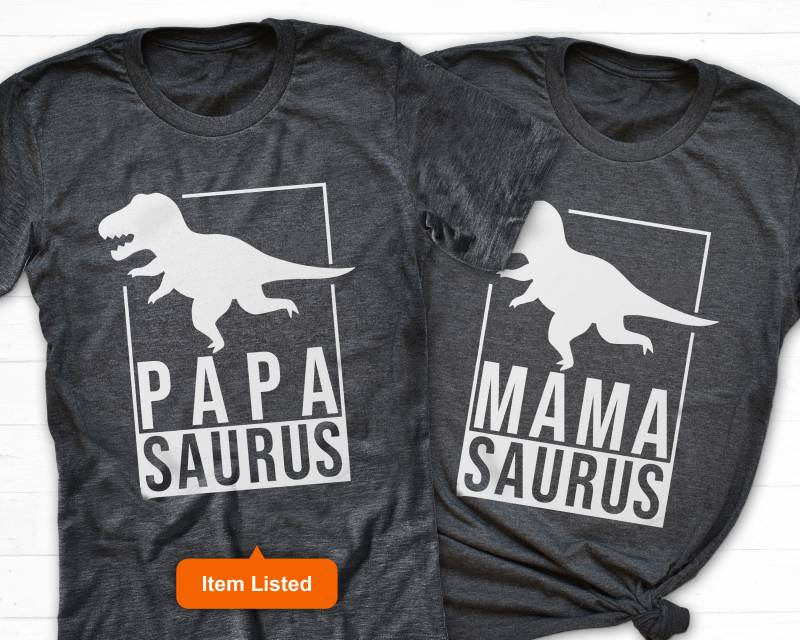 Papasaurus Shirt, Passendes Dinosaurier Papa Dinosaurier, Rex, Palentologie T Dino Shirts Erwachsene von SunnyWaysApparel