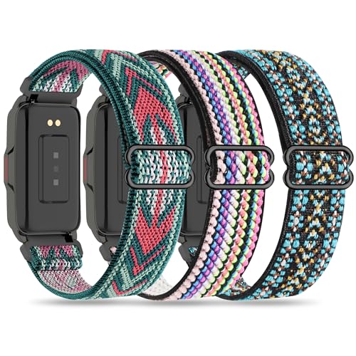 Sunnyson Dehnbare Nylon-Uhrenarmbänder, kompatibel mit Mindrose H80 3,7 cm Smartwatch, verstellbare Schlaufe, weich, elastisch, Ersatzbänder für Mindrose H80 Fitness-Tracker, IP68, für Damen und von Sunnyson