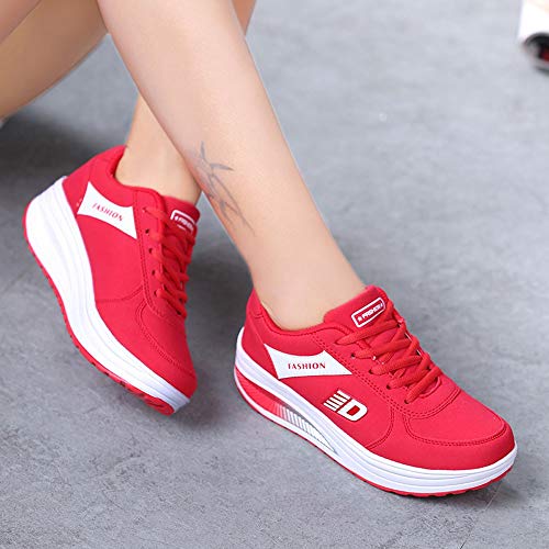 Damen Sneaker Weiss Leder Turnschuhe Wanderschuhe Sale rutschfeste Shoes Schuhe Frauen Sneaker Weiß Freizeit Cushion Freizeitsportschuhe Outdoor Jogging Straßenlaufschuhe von Sunnyuk