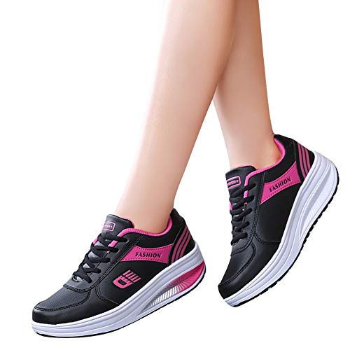 Damen Sneaker Weiss Leder Turnschuhe Wanderschuhe Sale rutschfeste Shoes Schuhe Frauen Sneaker Weiß Freizeit Cushion Freizeitsportschuhe Outdoor Jogging Straßenlaufschuhe von Sunnyuk