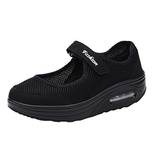 Freizeitschuhe Damen Schuhe Turnschuhe, mit Atmungsaktiv Mesh Höhe Erhöhende Schuche Luftpolster Laufschuhe Lässige Tragbar Casual Running Sportschuhe Outdoor Sneaker Fitnessschuhe von Sunnyuk